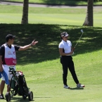 pauline-getting-instruction-from-her-caddie-father-