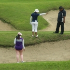 chamchoi drop her ball in hole 13